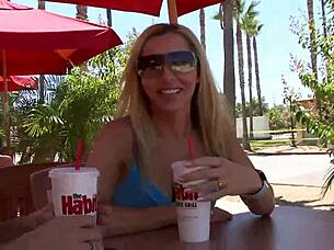 fucking blonde milf lisa demarco deepthroat anal in fishnets heels