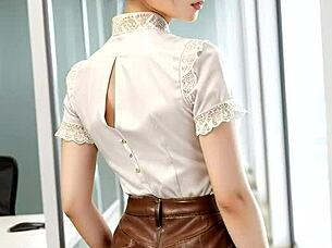 secretary joi bukkake orgy cumshots on leather skirts