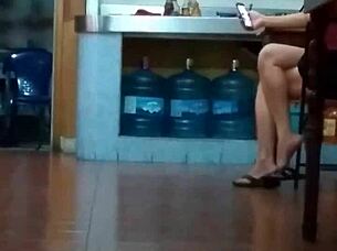 chinese mature slut strips naked and begs for hard asian fucking