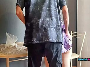 Fuck me hard in the kitchen while she's cooking in that sexy Russian dress?