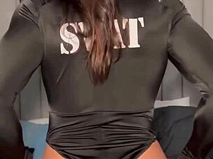 check out vladislava galagan's sexy muscled swat uniform body!