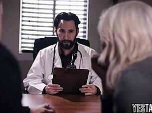 cunning doctor pounds big tits milf while hubby watches helplessly