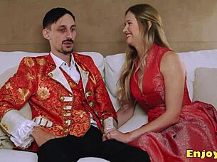 busty blonde craves deepthroat worship in pantyhose kink bliss