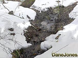 Hot Danish blonde deepthroat blowjob outdoors doggy facial 😍💦