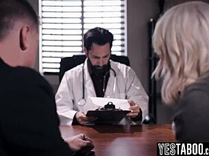 cunning doctor pounds big tits milf while hubby watches helplessly