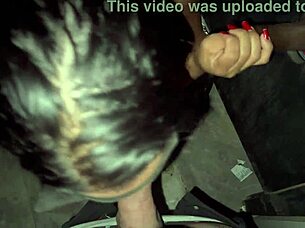 Wife orgasms sucking cocks at gloryhole in swing house 😍