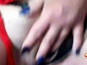 Klaudiaambergirl's Teasing Solo Masturbation Craves Black Stockings Ass Worship