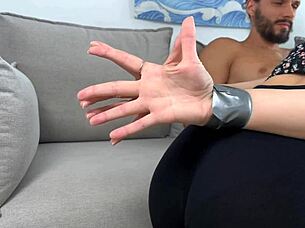 Mom's hot friend blonde teen bound hands loving deepthroat cock worship moans