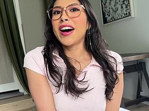 Latina anal cowgirl rides thick cock creampie deep 😍🍑 Penelope Woods fantasy!