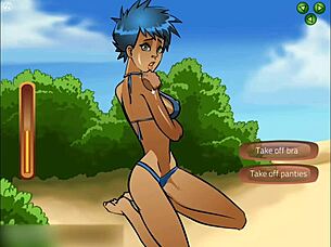 scoring hot pussy from girlfriend on the beach game 🎮🏖️