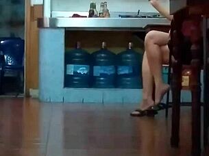 chinese mature slut strips naked and begs for hard asian fucking