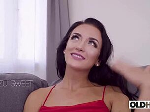 sweet zuzu rides oldhans wrinkled cock cowgirl tight pussy