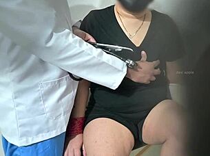 Indian Doctor Examines and Uses Lady Patient's Boobs in Hospital.