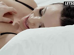 Russian Lesbians Lick Passionate Morning Pussy And Boobs