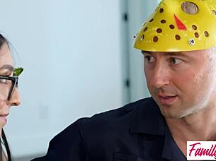 i swap partners with lexi luna for wild halloween cowgirl creampie party fuck