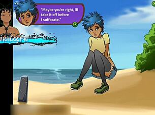 scoring hot pussy from girlfriend on the beach game 🎮🏖️