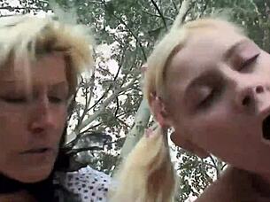 blonde teen spotted bathing by two old men craving her tight pussy