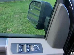 naughty jessie, show that stranger your wet pussy outdoors now!