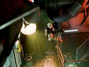 fantasy burglar caught gives lil materia handjob thrill