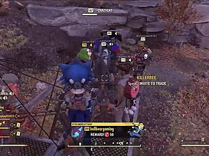 crazycat takes on wild fallout 76 adventure with horny crew 😺🎮