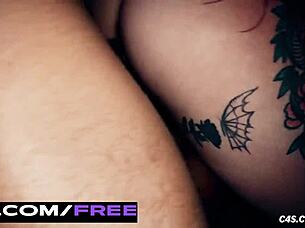 Curvy BBW Brunette Fantasizes Double Vaginal Monster BBCs