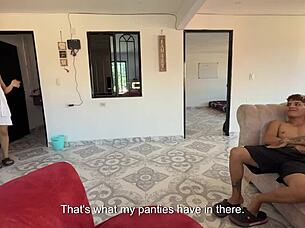 Hot Teen's Tight Pussy Milks Huge Creampie Load