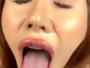 Japanese whore april maxima blowjob cum mouthful