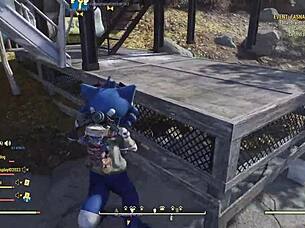 crazycat takes on wild fallout 76 adventure with horny crew 😺🎮