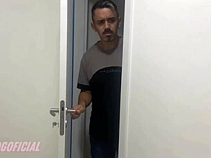 wife's lingerie massage turns into hot threesome with hubby watching