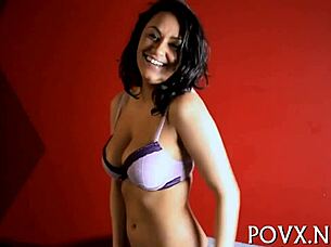 charming teen babe begs for hardcore pov blowjob pounding