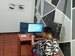 betraying best friend's hermanastra maid with office creampie pounding