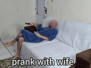 i blindfolded my sub girl in bedroom and old friend took over pounding her tight