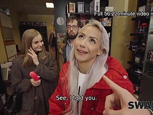 Hot couple joins kinky wife swap masquerade party