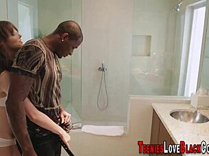 Teen Rides Massive Black Cock Hard