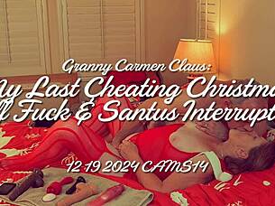 granny carmen claus cheats hardcore as my christmas elf pov fuck