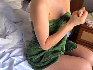 divine beauty with perfect body huge ass natural tits makes cumshot on round cheeks