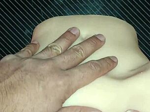 Sexy anal pounding candy's tight gaping asshole missionary on desk dripping cum!