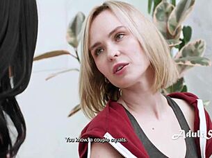 lilly bell pounds scarlett alexis relentlessly with huge strapon domination