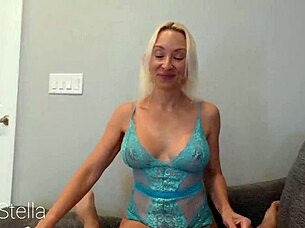 i'm loser cuffed giving footjob to milf stella e01