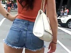 Street skirts LIFTING to REVEAL sexy BIG ASSES