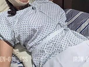 doctor please help me cum quick on those huge tits