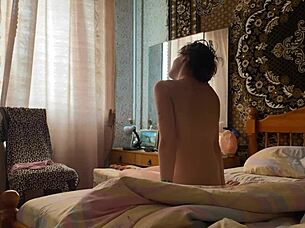 Pretty Russian Housewife in Bedroom Underwear Roleplay Full Promo