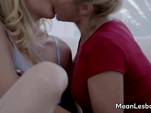 blonde teen nipples licked pussy eaten by busty roommate hard