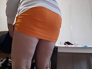 lesbian play ignites during shopping trip absence