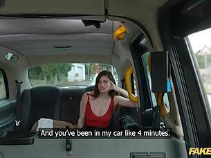 petite brunette begs for monster cock in fake taxi pov rough doggystyle orgasms