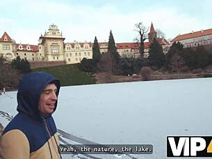 uhh, met this innocent lake couple... showed her wild threesome pounding sooo good