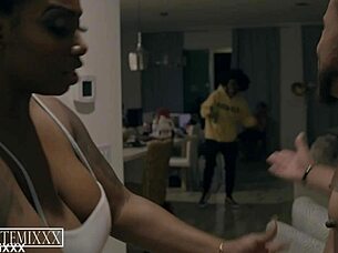 Lyric sky moans loud riding bbc artemixxx after wild house party chaos