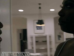 Lyric sky moans loud riding bbc artemixxx after wild house party chaos