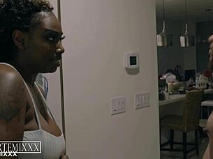 Lyric sky moans loud riding bbc artemixxx after wild house party chaos