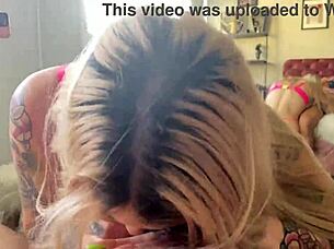 Does tatted blonde Kaylee Ryder handle huge creampie cock